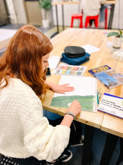 Student working independently in Launchpad Studio